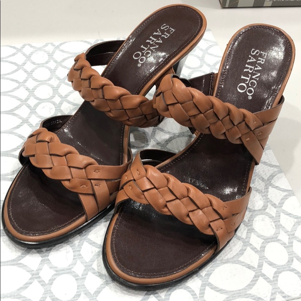 Franco Sarto brown leather sandals